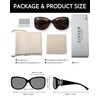 SIPHEW Trendy Polarized Sunglasses for Women, Oversized Retro Frame, Fashion