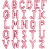 26 Pcs Pink Letter Balloons,16 Inch Foil Alphabet Letter Balloons,Letter
