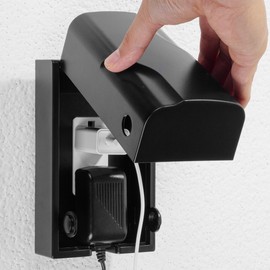 Bates - Baby Safety Outlet Cover Box, Outlet Covers Baby Proofing, Plug Covers for Electrical Outlets, Baby Proof Outlet Covers, Socket Covers for Outlets, Child Proof Outlet Cover, Black Box