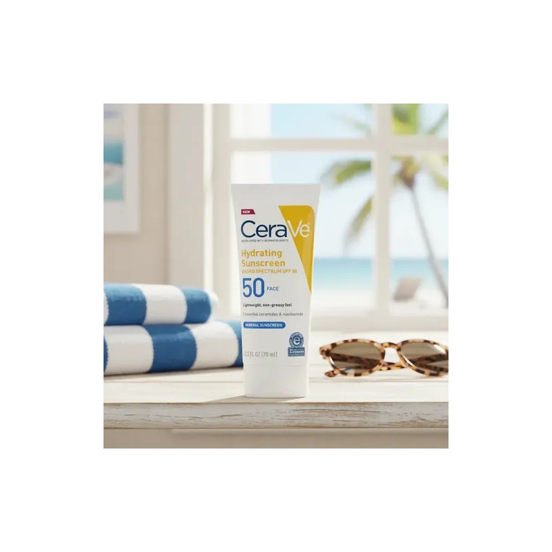 Cerave Hydrating Mineral Sunscreen Spf 50 Face 75ml