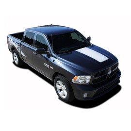 Original RAM Hood : Compatible with 2009-2018 Dodge Ram Vinyl Graphics Striping Hood Decal Accent Kit (Fits Model as Shown) (12WP Gloss Black – Dry Install)