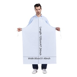 Nanxson CF3113 Unisex Waterproof Work Apron Bib Apron Meat Apron Butcher Apron for Industry Butchers Cleaning, White