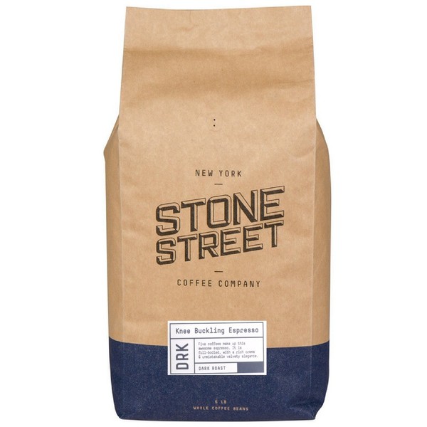 KNEE BUCKLING ESPRESSO High Caffeine Whole Bean Coffee | 5 LB Bulk Bag | Extra Strong | Dark Roast | Bold & Balanced Intense Flavor | Specialty Handcrafted in Brooklyn | 100% Arabica