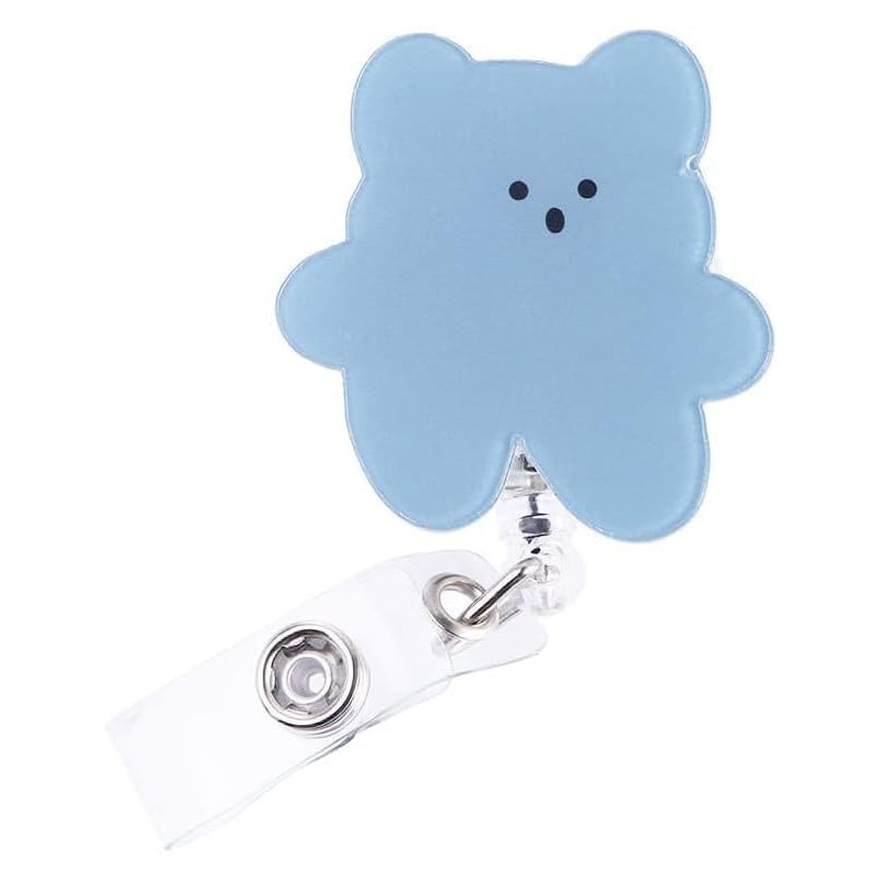 4Pcs Name Decorative Badge Reels with Clip on ID Card