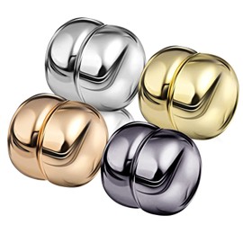 Hijab Magnets 4 Pair Needleless Magnetic Hijab Pins Safety Scarf Pins with Gift Boxes for Decoration and Fixing Hijab Magnets Pins 4 Metallic Colours