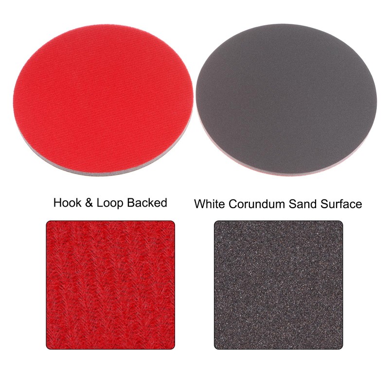 uxcell 20pcs 2000 Grit Sanding Sponge 5 Inch Hook and