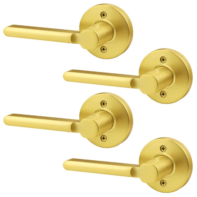 Probrico Gold Dummy Door Handles Interior French Door Handle Lever