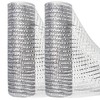 Ribbli 2 Rolls Silver Mesh Ribbon,10 inch x 30 feet(10Yard)