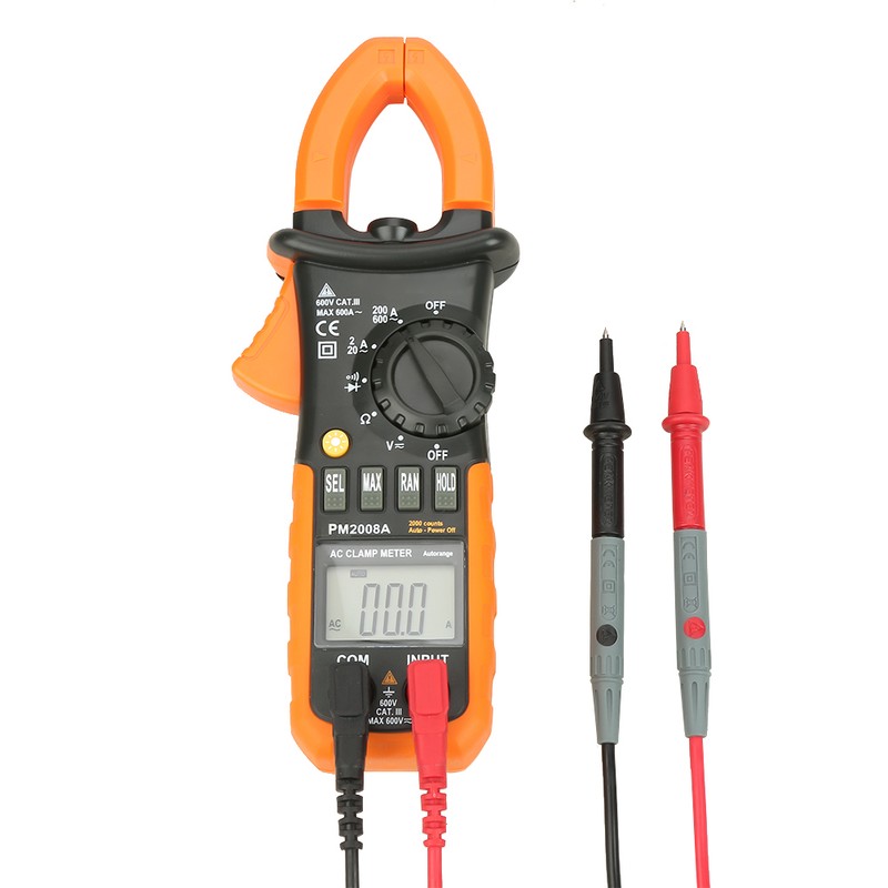 PEAKMETER PM2008A Handheld Digital LCD Clamp Meter AC/DC Voltage Diagnostic