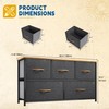 DWVO Dresser for Bedroom with 5 Drawers - Fabric Storage