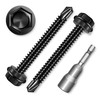 EASTPUK 50Pcs #12 x 2 Sheet Metal Screws, 410 Stainless