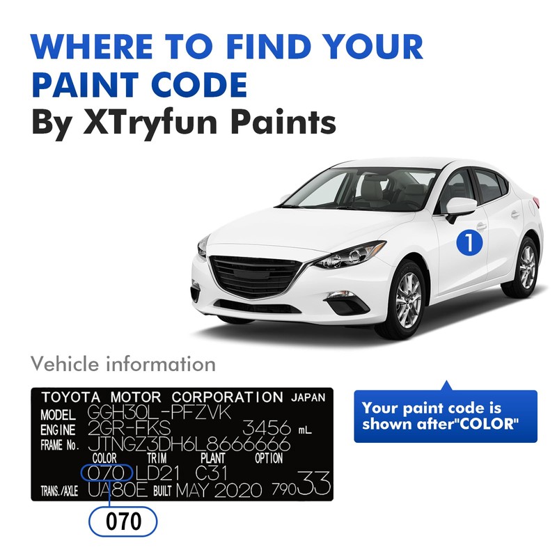 XTryfun 221 Galactic Aqua Touch Up Paint Compatible with Toyota,