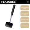 OLPRO Rubber Camping Mallet 16oz with Solid Steel Shaft, Ergonomic