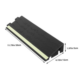 FRCOLOR Robot Climbing Mat with Glowing Strip Portable Rubber Door Ramp for Wheelchair 30x5cm Car Slope Ramp for Driveway Garage and Indoor Use