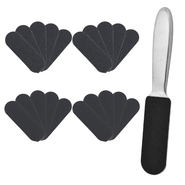 Professionelle Pediküre-Fußfeile, Edelstahl-Fußraspelfeile, Hornhautentferner für harte Haut