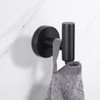 Towel Hooks, 2 Packs Modern Matte Black SUS304 Stainless Steel