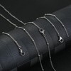 Loprome - 16 cadenas de acero inoxidable con abalorio satélites,