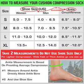 TechWare Pro Plantar Fasciitis Socks – Therapy Grade Cushion Ankle Compression Socks Women & Men. Ankle Brace & Arch Support (Wht/Gry Small)