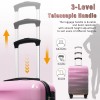 Unbranded 20" Carry-on Luggage with Cup Holder Lightweight Glossy Hardshell