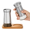 Salt and Pepper Shakers set with Adjustable Pour Holes -