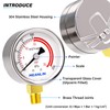 MEANLIN MEASURE Low Pressure Gauges for Acetylene Regulator 1/4" NPT