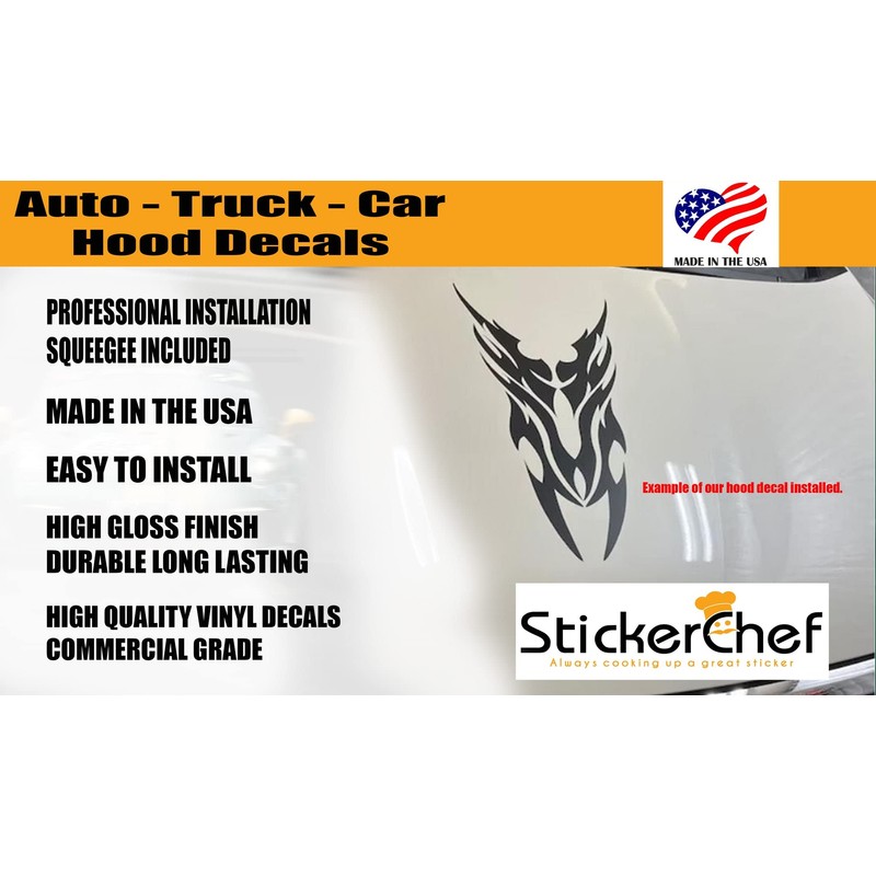 StickerChef Hood Decals Flames Graphics Stickers Auto Truck Car HH41