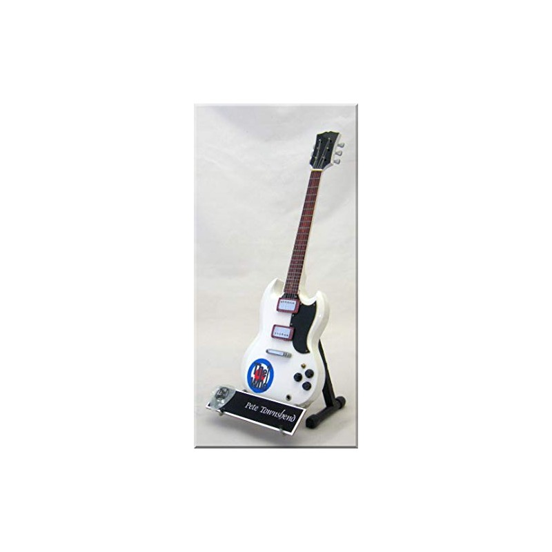 Pet Townshend Miniature Guitar The WHO White with Guitar Pick