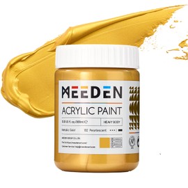 MEEDEN Metallic Gold Acrylic Paint: 10.1oz / 300ml Gold Leaf Paint for Adults Artists on Christmas Gift Decor - Gold Paints for Crafts Painting Furniture