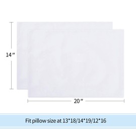 Baby Toddler Pillowcase, Plain Cot Bed Pillow Pair Cases 40 x 60cm, 2 Pack 100% Cotton Soft Pillow Cover for Boys & Girls Bedding, Kids Travel Pillow Pillowcase with Envelope Closure（White）
