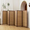Pawlabay 6 Panel Short Panel Divider Screen,3.95 FT Tall Bamboo