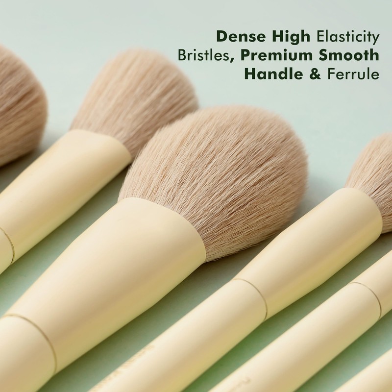 Vynestra Makeup Brushes Buttery Blends 12 Travel Face& Eye Makeup