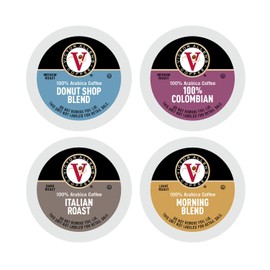 Victor Allen's Coffee Variety Pack (Morning Blend, 100% Colombian, Donut Shop Blend, and Italian Roast), 80 Count, Single Serve Coffee Pods for Keurig K-Cup Brewers