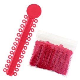 2080 Red Ligature Ties for Braces - Dental Orthodontic Ligature Ties for Brackets - Elastic O-Ring Rubber Bands (2 Bags of 1040)