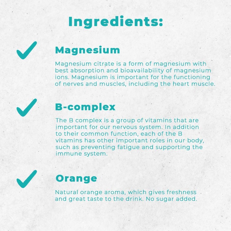 Nature's Finest Magnesium Drink, 375 mg Magnesium Per Serving, 50