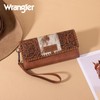 X Wrangler Women's Cowhide Wallet Trifold Phone Wristlet Wallets, Card