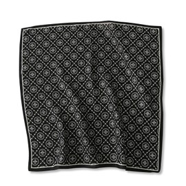 LumiSyne Bandana Headscarf Men Women Cotton Linen Feel Vintage Paisley Pattern Warm Breathable Square Scarf Multifunctional Neckerchief Headdress Hair Band Face Mask Stole 68 x 68 cm, Black Cross