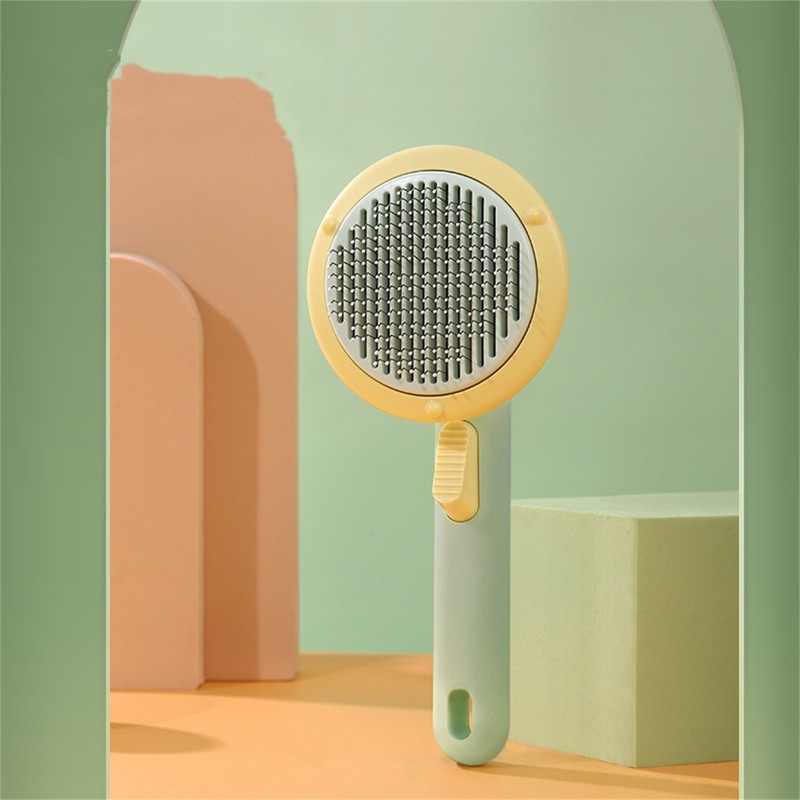 Pet Silicone Comb Comfortable Massage Self Cleaning Hair Removal Pet