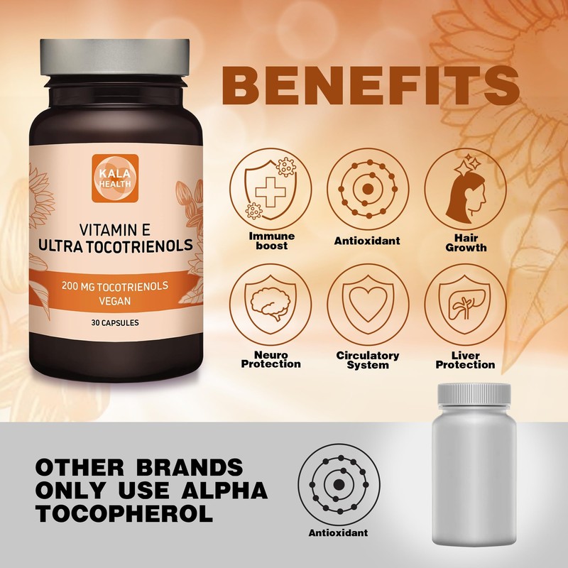 Kala Health Ultra Tocotrienol 200mg Vitamin E Vegan – All