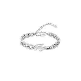 Lacoste Crocodile Chain Bracelet for Men and Women - Stainless Steel Jewelry, Adjustable Design - Iconic Style, Striking Collection - Gift for Him or Her