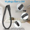 GROFIS Set di 4 Ricambio Accessori con Cannuccia Lunga Piatta,