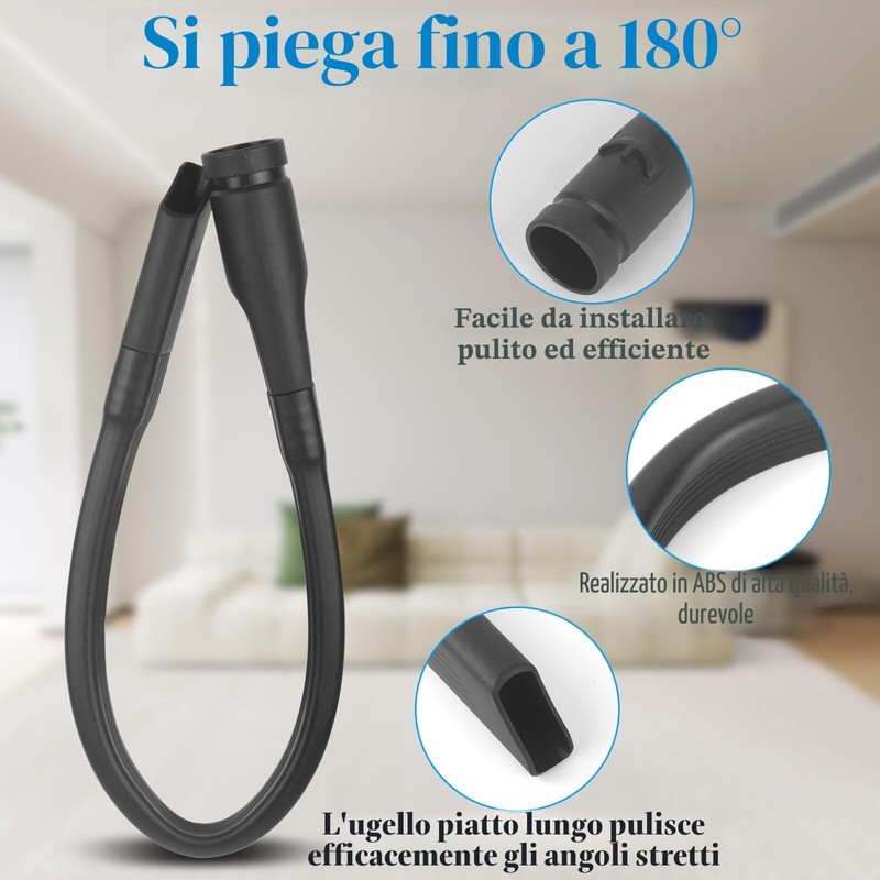 GROFIS Set di 4 Ricambio Accessori con Cannuccia Lunga Piatta,