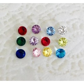 Birthstones 5mm round beautiful bling Glass CZ Floating Charm For Memory Locket