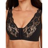 Eden House Ladies Cotton Lace Front Fastening Magic Bra Black