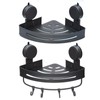 2Pack Suction Cup Corner Shelf, No Drill Bathroom Wall Mounted