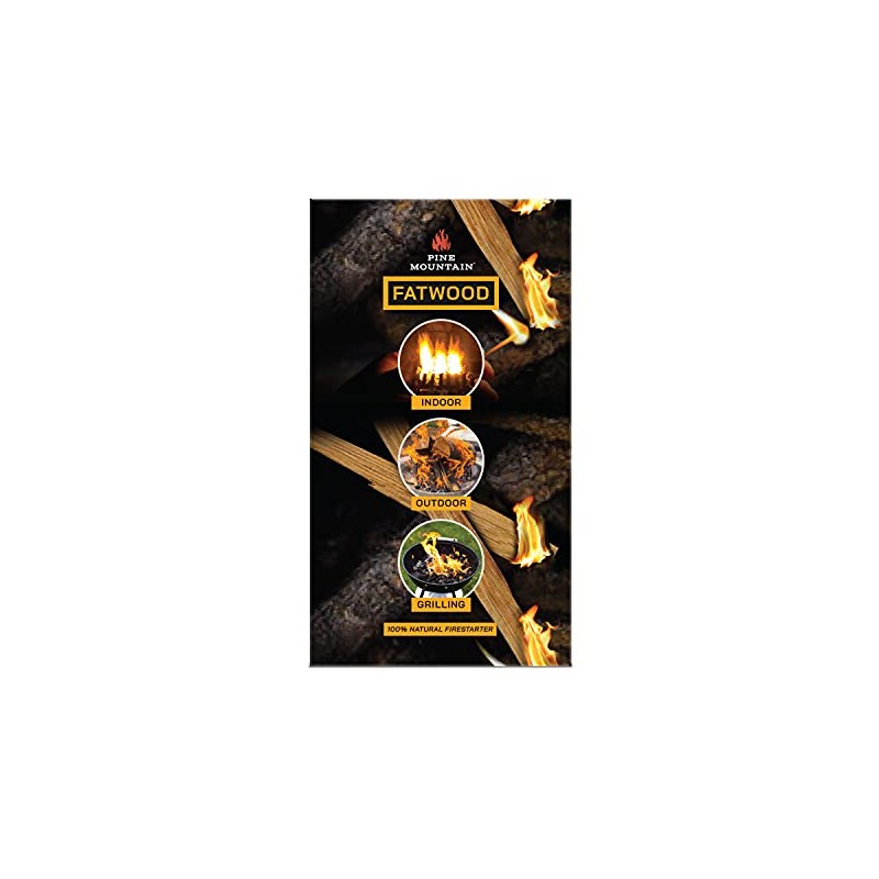 Pine Mountain StarterStikk 100% Natural Fatwood Firestarting Sticks, 5 Pound