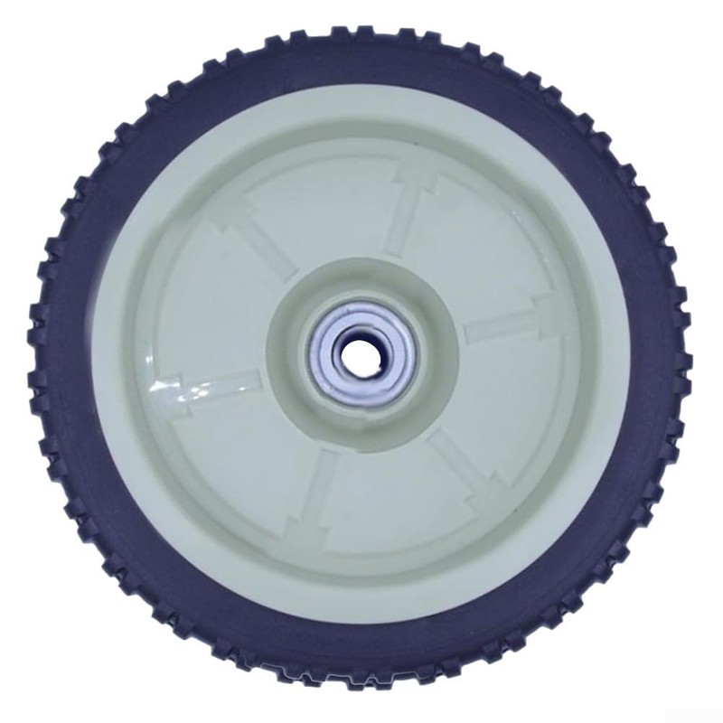 SPORTARC Universal Rubber Lawn Mower Wheel 19.5cm Black/White