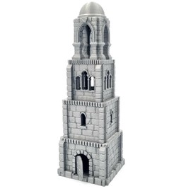 QP3D Battle Tower Building, Terrain Scenery for Tabletop & RPG 28-32 mm Miniatures Wargame Ruined Wall Props DND D&D, 3D Printed and Paintable