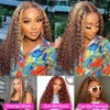 FYKD Highlight Ombre Lace Front Wig Human Hair 13x4 HD