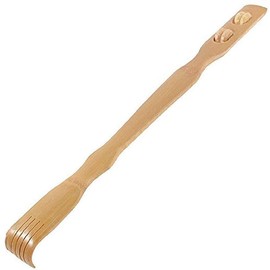 Dependable Industries inc. Essentials 17" Bamboo Back Scratcher Massage Rollers Long Reach Therapeutic Rake Itching Relief Body Relaxation