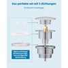 Hibbent Universal Drain Fitting, Pop-Up Valve for Sinks and Washbasins